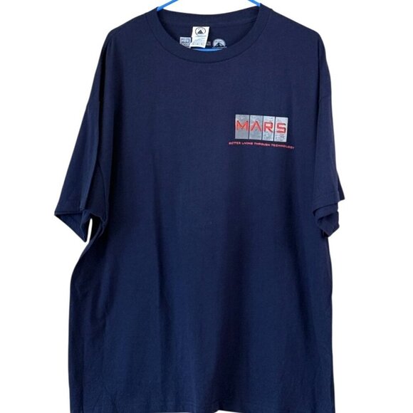 Delta Mars Better Living Through Technology Promotional Tee Shirt Navy Size XL - Picture 1 of 5
